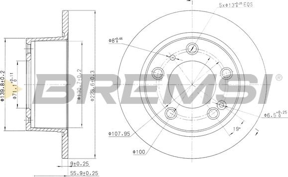 Bremsi CD6247S - Disque de frein cwaw.fr