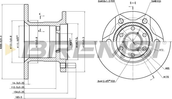 Bremsi CD6254S - Disque de frein cwaw.fr