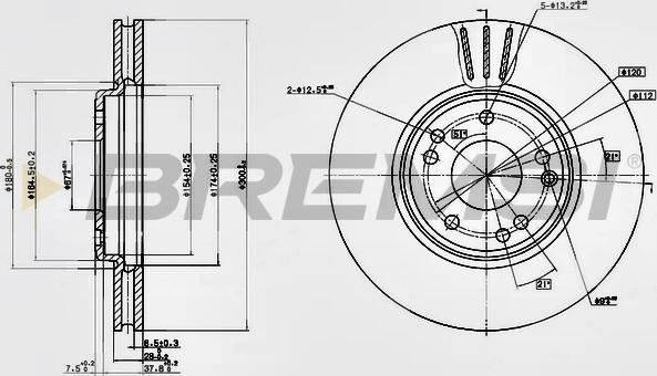 Bremsi CD6268V - Disque de frein cwaw.fr