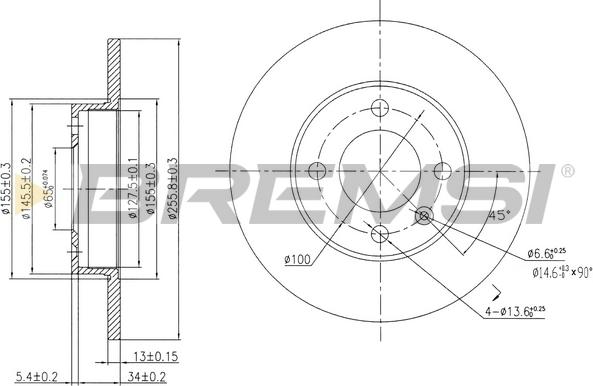 Bremsi CD6205S - Disque de frein cwaw.fr