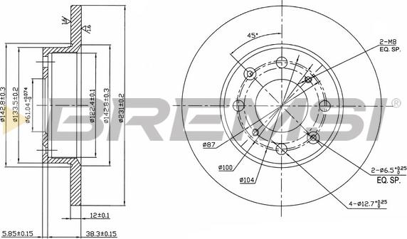 Bremsi CD6203S - Disque de frein cwaw.fr