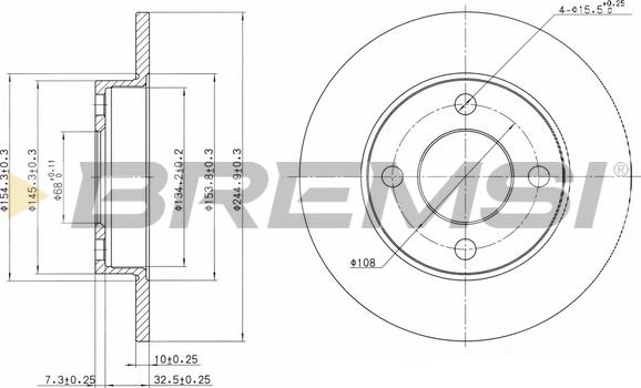 Bremsi CD6216S - Disque de frein cwaw.fr