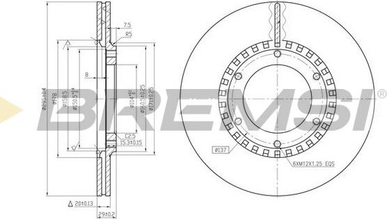 Bremsi CD6218V - Disque de frein cwaw.fr