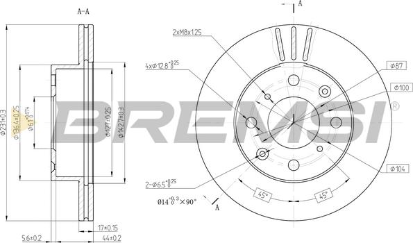 Bremsi CD6289V - Disque de frein cwaw.fr