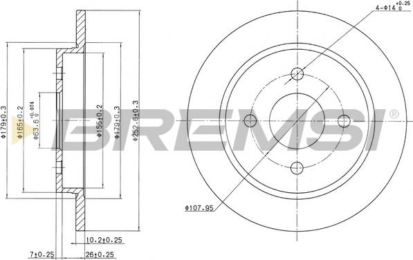 Bremsi CD6281S - Disque de frein cwaw.fr