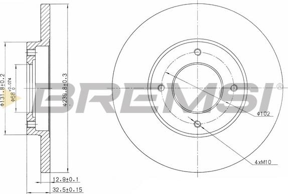 Bremsi CD6282S - Disque de frein cwaw.fr