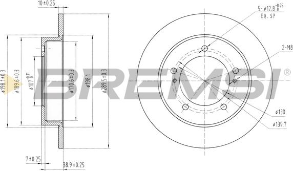 Bremsi CD6233S - Disque de frein cwaw.fr