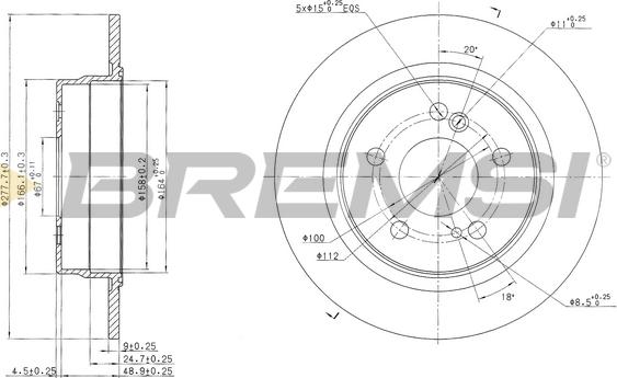 Bremsi CD6224S - Disque de frein cwaw.fr