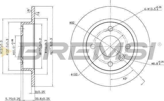 Bremsi CD6226S - Disque de frein cwaw.fr