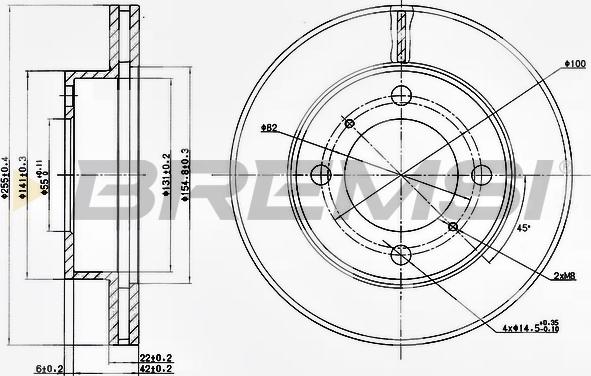 Bremsi CD6794V - Disque de frein cwaw.fr