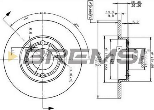 Bremsi CD6795S - Disque de frein cwaw.fr