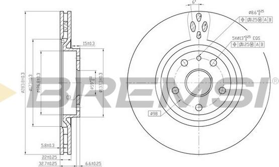 Bremsi CD6797V - Disque de frein cwaw.fr