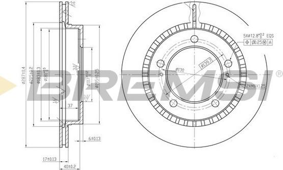 Bremsi CD6746V - Disque de frein cwaw.fr