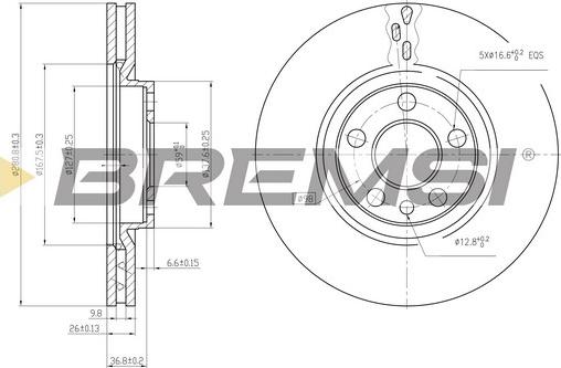 Bremsi CD6760V - Disque de frein cwaw.fr