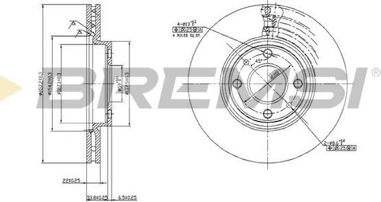 Bremsi CD6762V - Disque de frein cwaw.fr