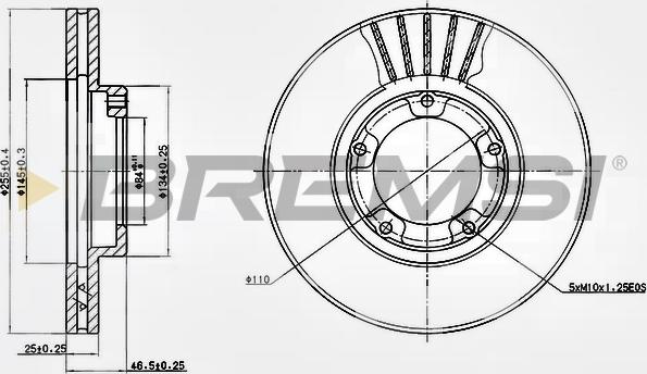 Bremsi CD6703V - Disque de frein cwaw.fr