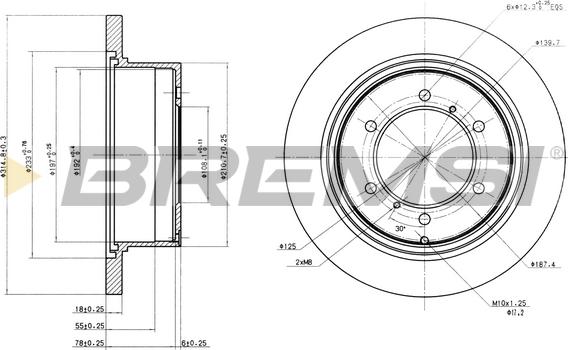 Bremsi CD6715S - Disque de frein cwaw.fr