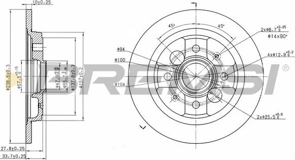 Bremsi CD6785S - Disque de frein cwaw.fr