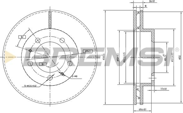 Bremsi CD6772V - Disque de frein cwaw.fr