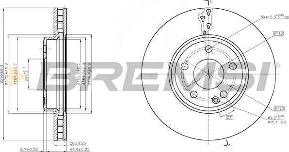 Bremsi CD8460V - Disque de frein cwaw.fr