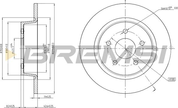 Bremsi CD8058S - Disque de frein cwaw.fr