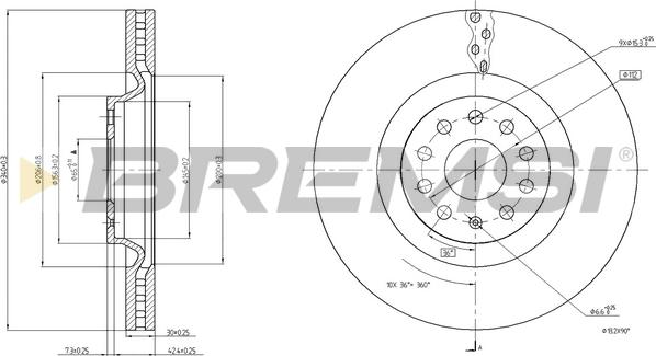 Bremsi CD8000V - Disque de frein cwaw.fr