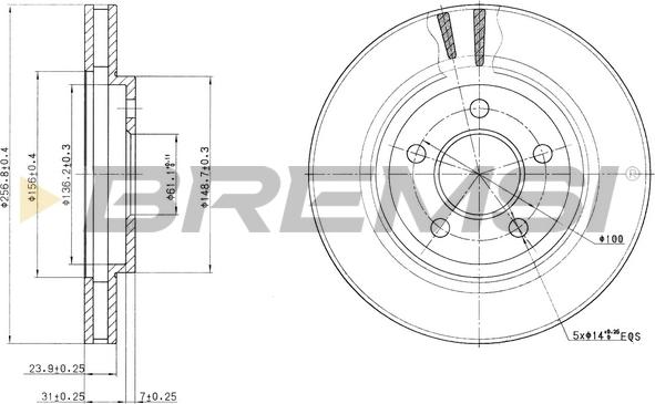 Bremsi CD8001V - Disque de frein cwaw.fr