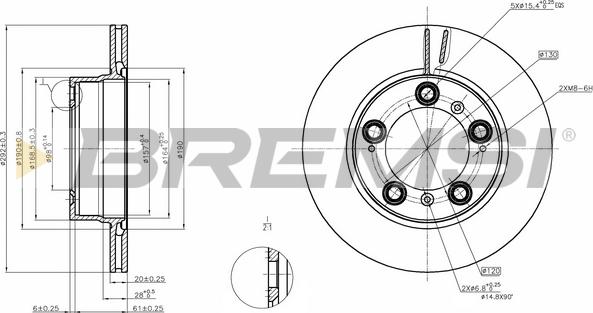 Bremsi CD8023V - Disque de frein cwaw.fr