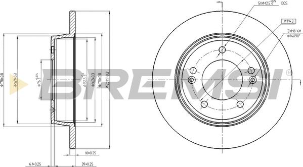 Bremsi CD8193S - Disque de frein cwaw.fr