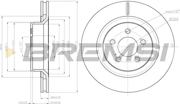 Bremsi CD8145V - Disque de frein cwaw.fr