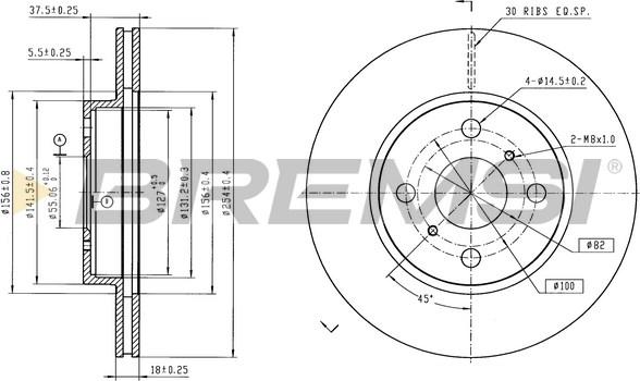 Bremsi CD8166V - Disque de frein cwaw.fr