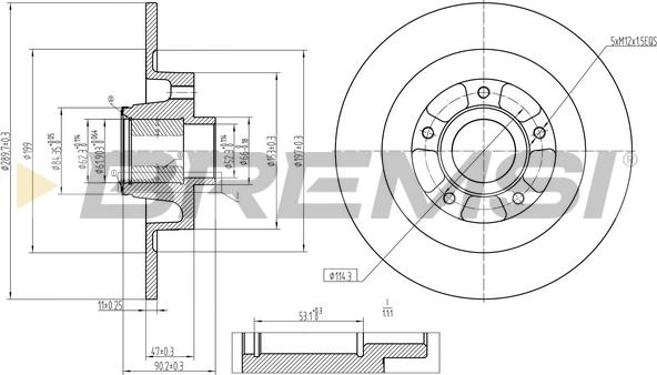 Bremsi CD8185S - Disque de frein cwaw.fr