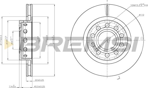 Bremsi CD8181V - Disque de frein cwaw.fr