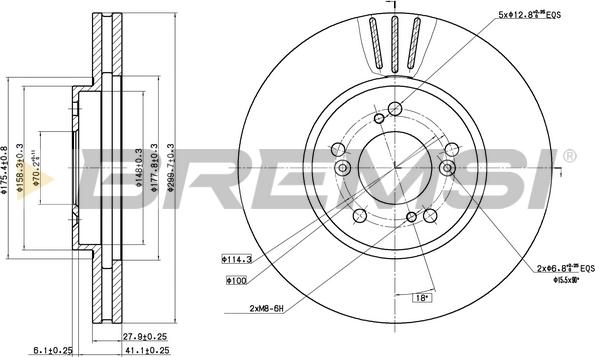 Bremsi CD8175V - Disque de frein cwaw.fr