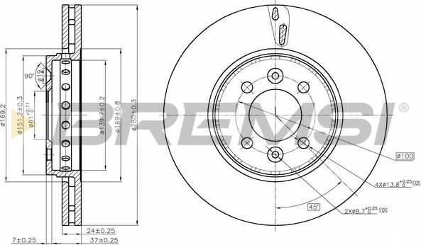 Bremsi CD8350V - Disque de frein cwaw.fr