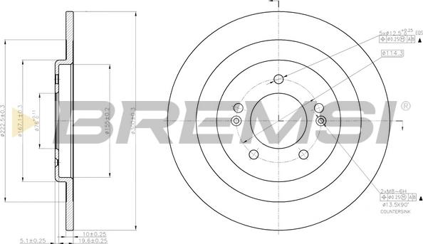 Bremsi CD8201S - Disque de frein cwaw.fr