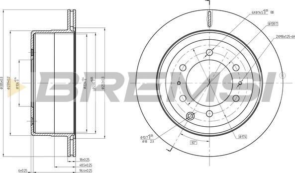 Bremsi CD8212V - Disque de frein cwaw.fr