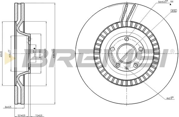 Bremsi CD8222V - Disque de frein cwaw.fr