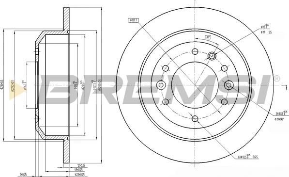 Bremsi CD7901S - Disque de frein cwaw.fr