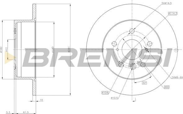 Bremsi CD7980S - Disque de frein cwaw.fr