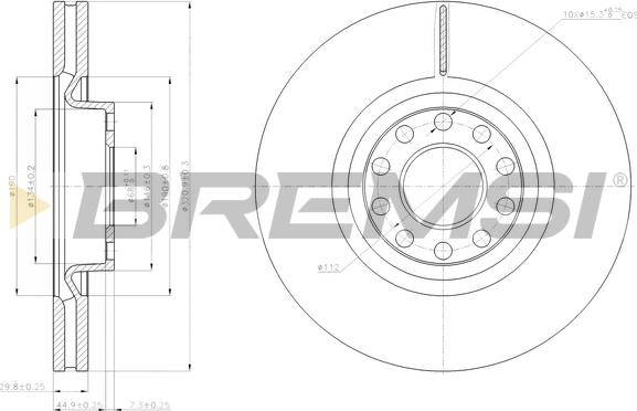 Bremsi CD7983V - Disque de frein cwaw.fr