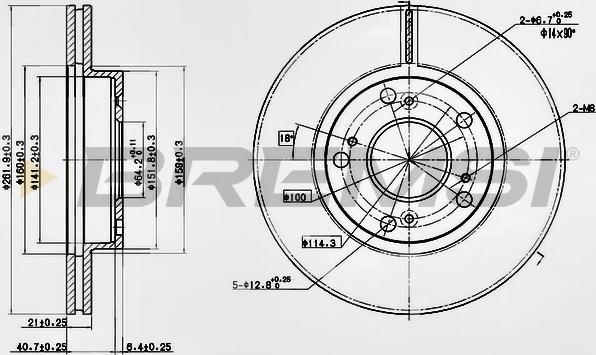 Bremsi CD7939V - Disque de frein cwaw.fr