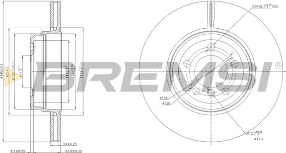 Bremsi CD7936V - Disque de frein cwaw.fr