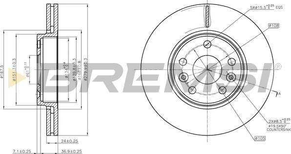 Bremsi CD7979V - Disque de frein cwaw.fr