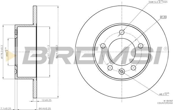 Bremsi CD7975S - Disque de frein cwaw.fr