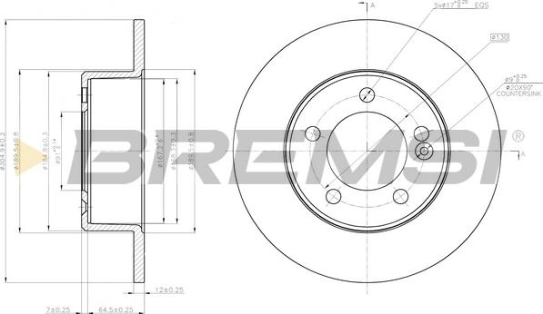 Bremsi CD7976S - Disque de frein cwaw.fr