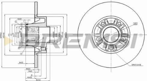 Bremsi CD7498S - Disque de frein cwaw.fr