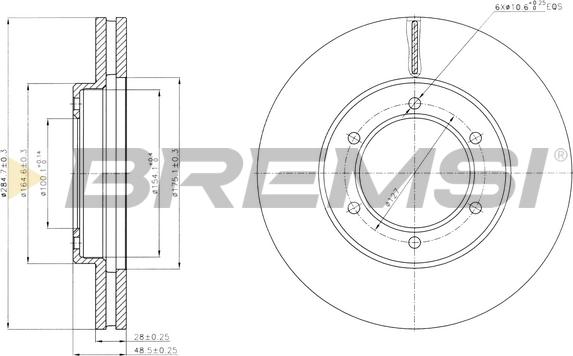 Bremsi CD7441V - Disque de frein cwaw.fr