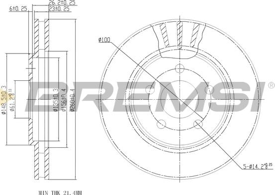 Bremsi CD7407V - Disque de frein cwaw.fr