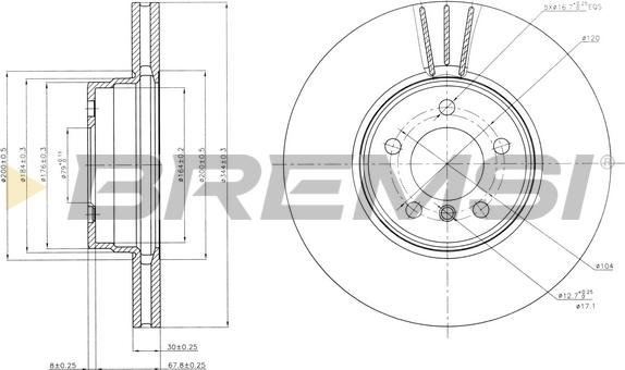 Bremsi CD7411V - Disque de frein cwaw.fr